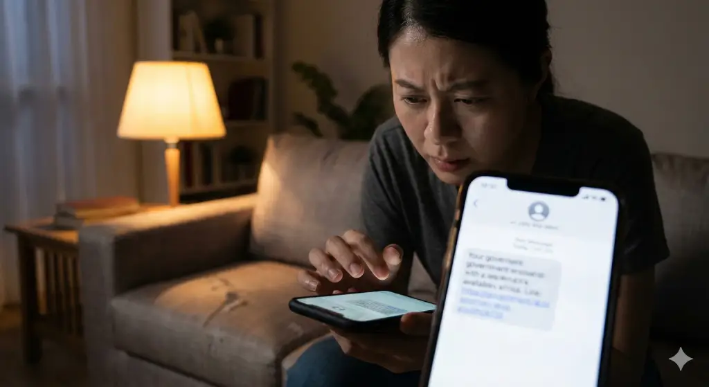 遇到來路不明的簡訊,要求授權MyData