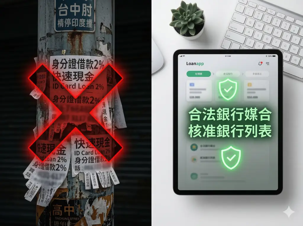 避開台中民間借貸與當鋪高利陷阱，利用 Loanapp 媒合合法小額貸款保護信用資產。