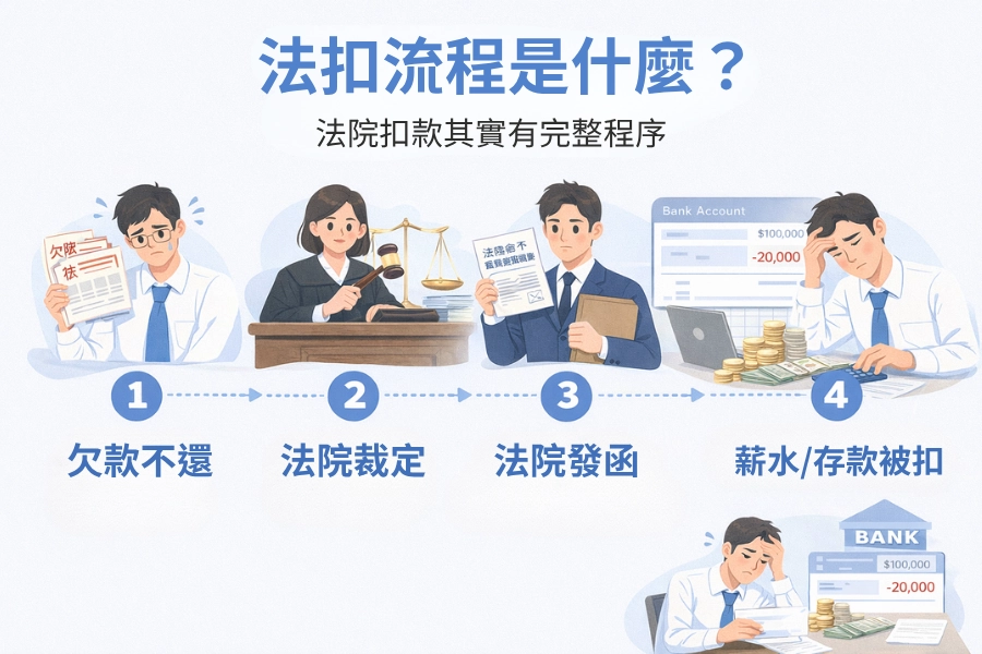 法扣流程是什麼?法院扣款其實有完整程序