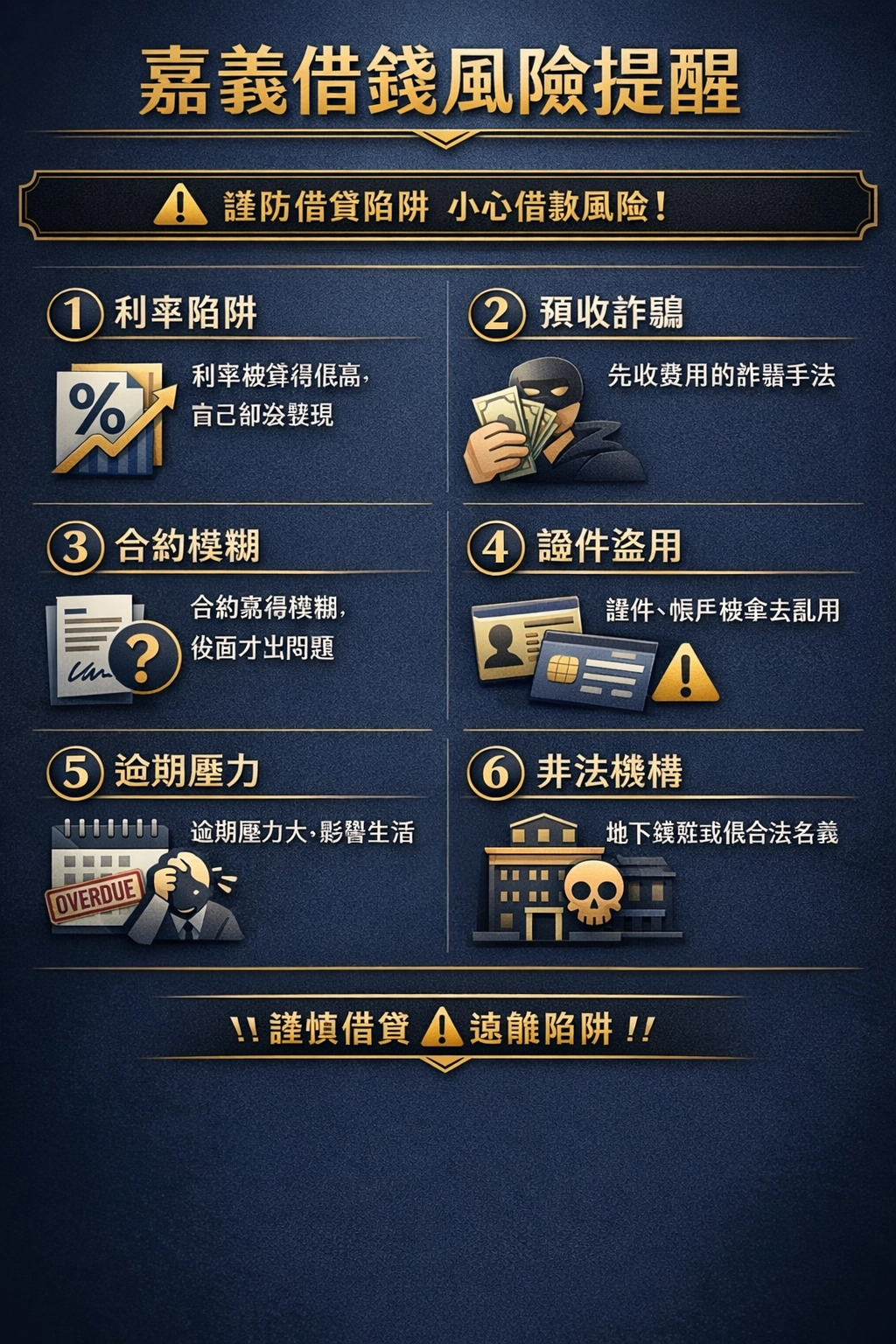 嘉義借錢有沒有風險?