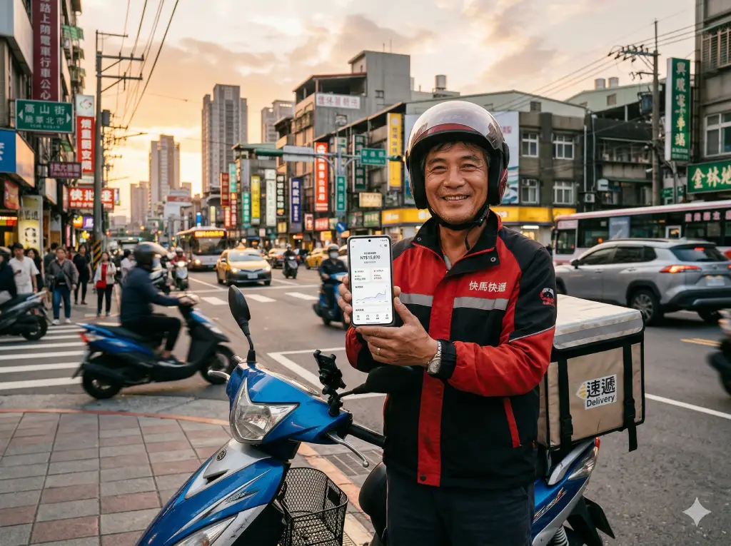 新北外送員成功辦理機車借款免留車，保住生財工具。