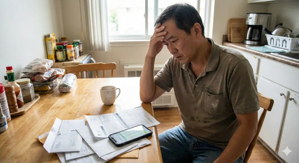 有穩定工作但沒有薪轉，短期支出過多導致嚴重透支