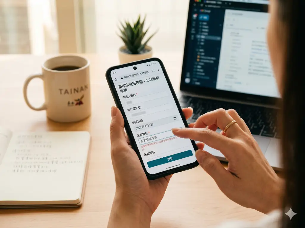 數位化勞保貸款申請流程，線上辦理示意圖
