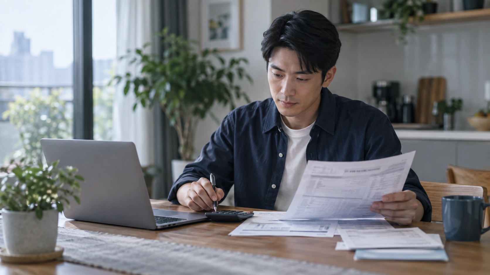 整理債務資料、評估是否符合更生條件的情境照