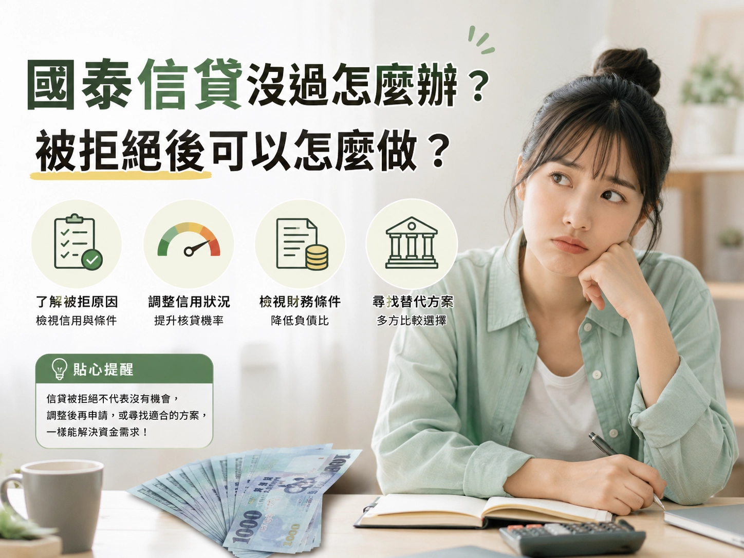 國泰信貸沒過怎麼辦?被拒絕後可以怎麼做?