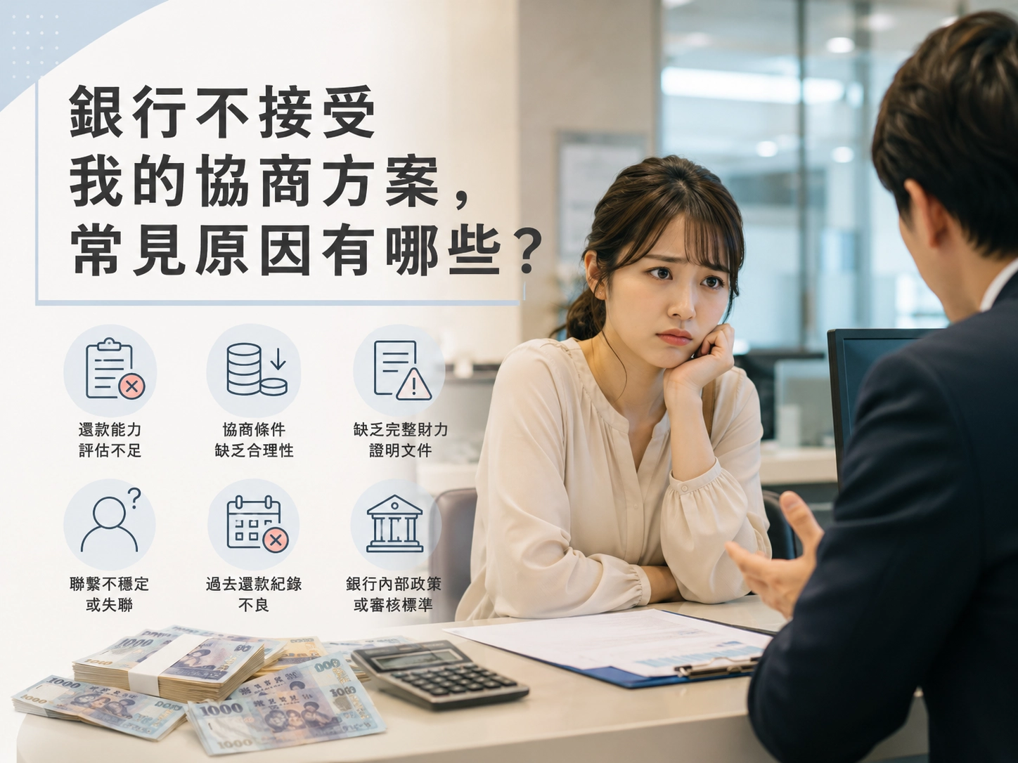 銀行不接受我的協商方案，常見原因有哪些？