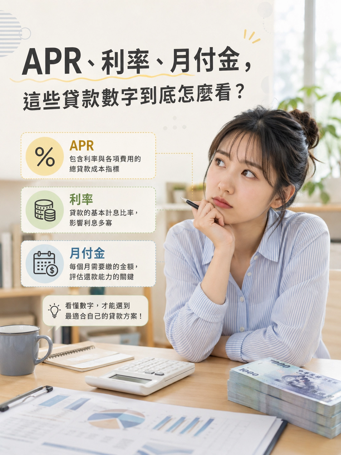 APR、利率、月付金，這些貸款數字到底怎麼看？