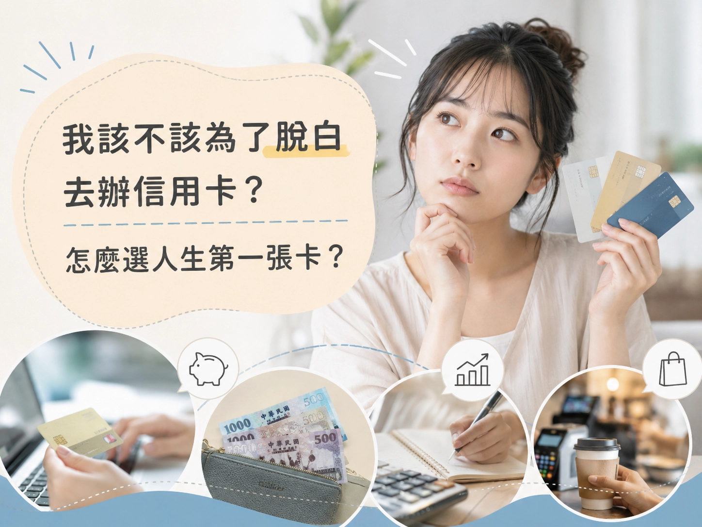 我該不該為了脫白去辦信用卡？怎麼選人生第一張卡？