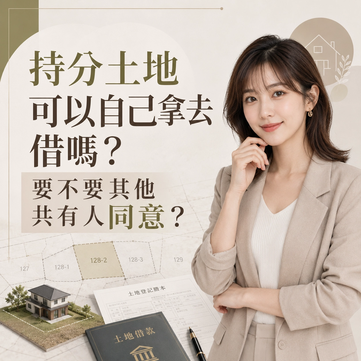 持分土地可以自己拿去借嗎？要不要其他共有人同意？