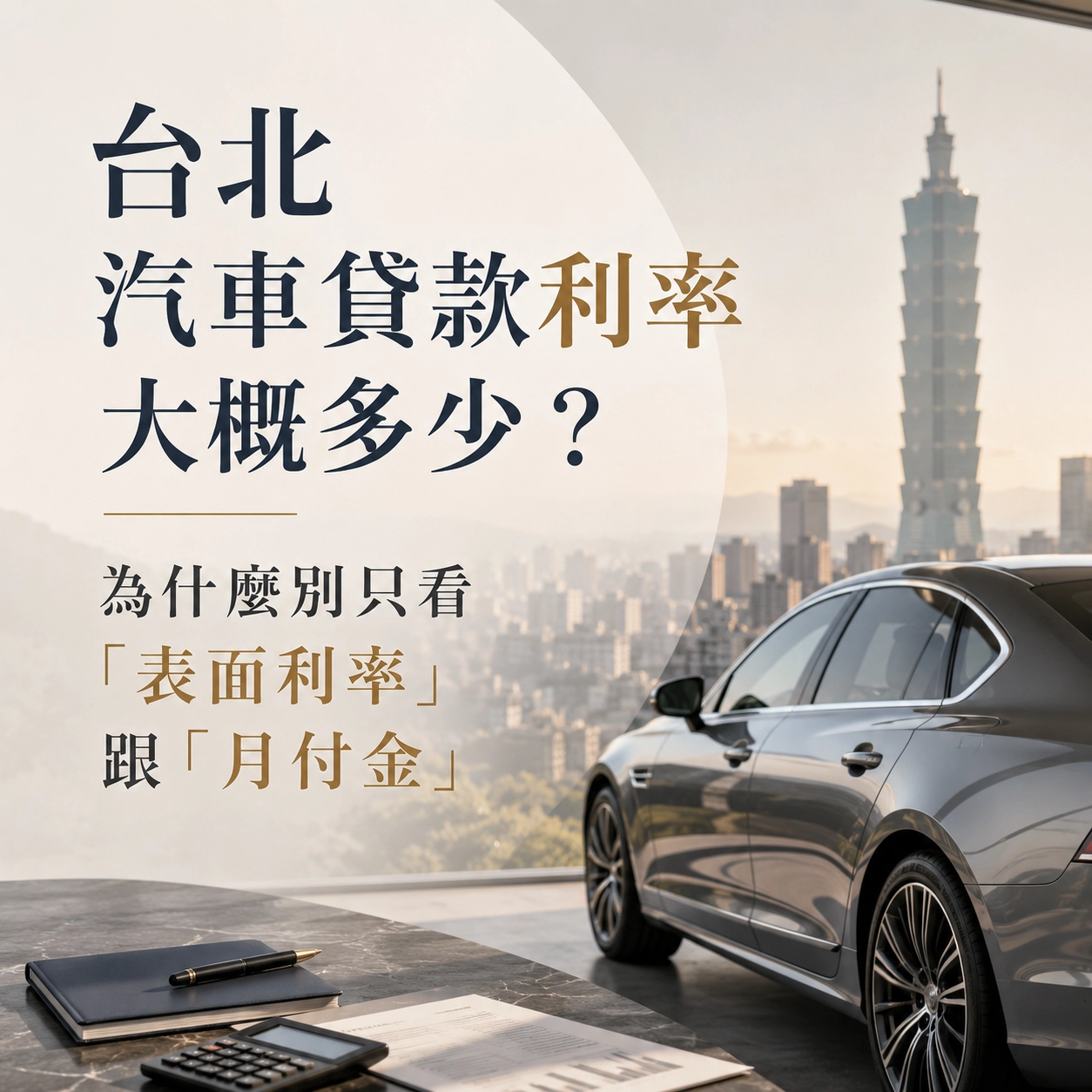 台北汽車貸款利率大概多少？為什麼別只看「表面利率」跟「月付金」