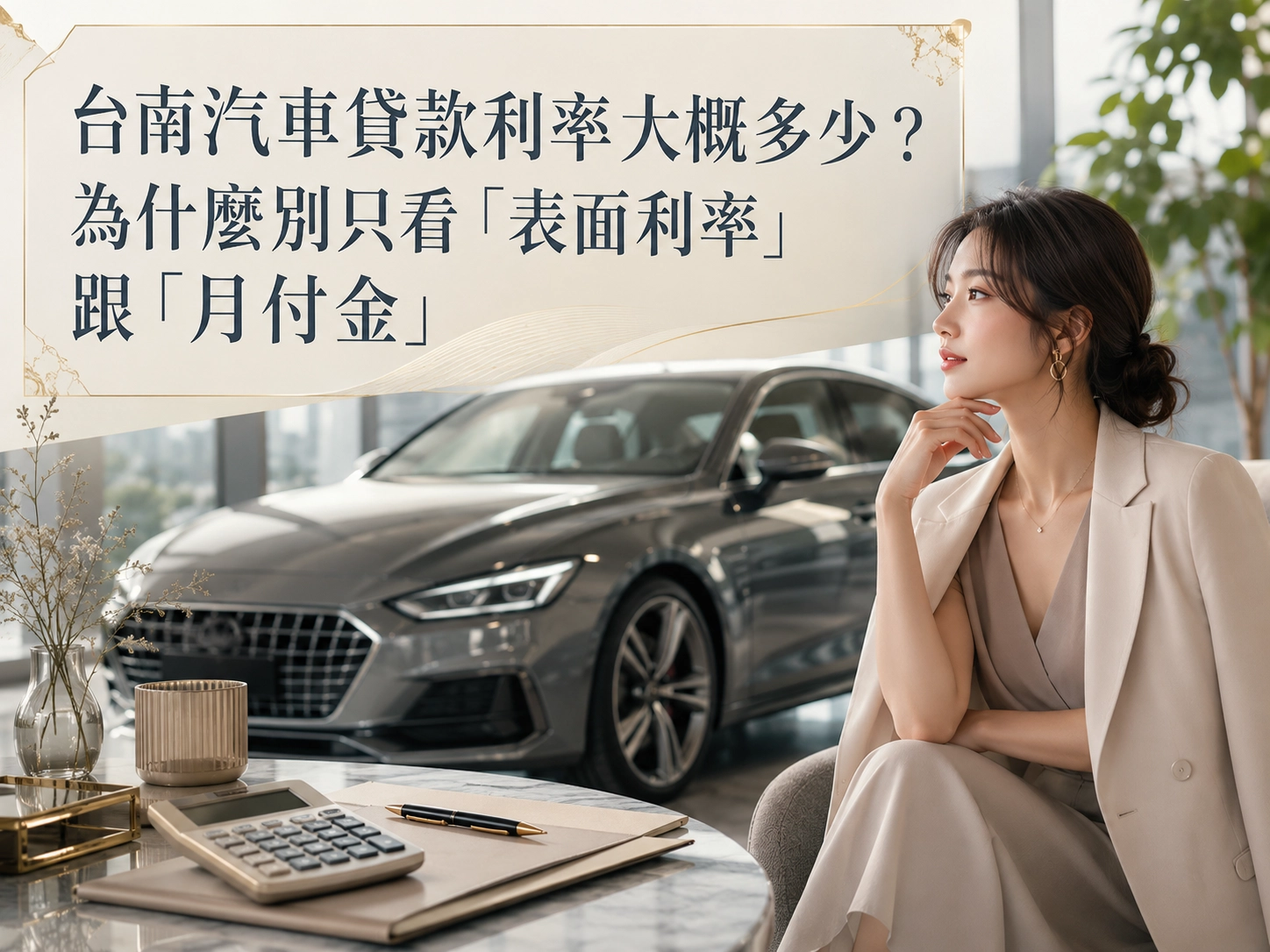台南汽車貸款利率大概多少？為什麼別只看「表面利率」跟「月付金」