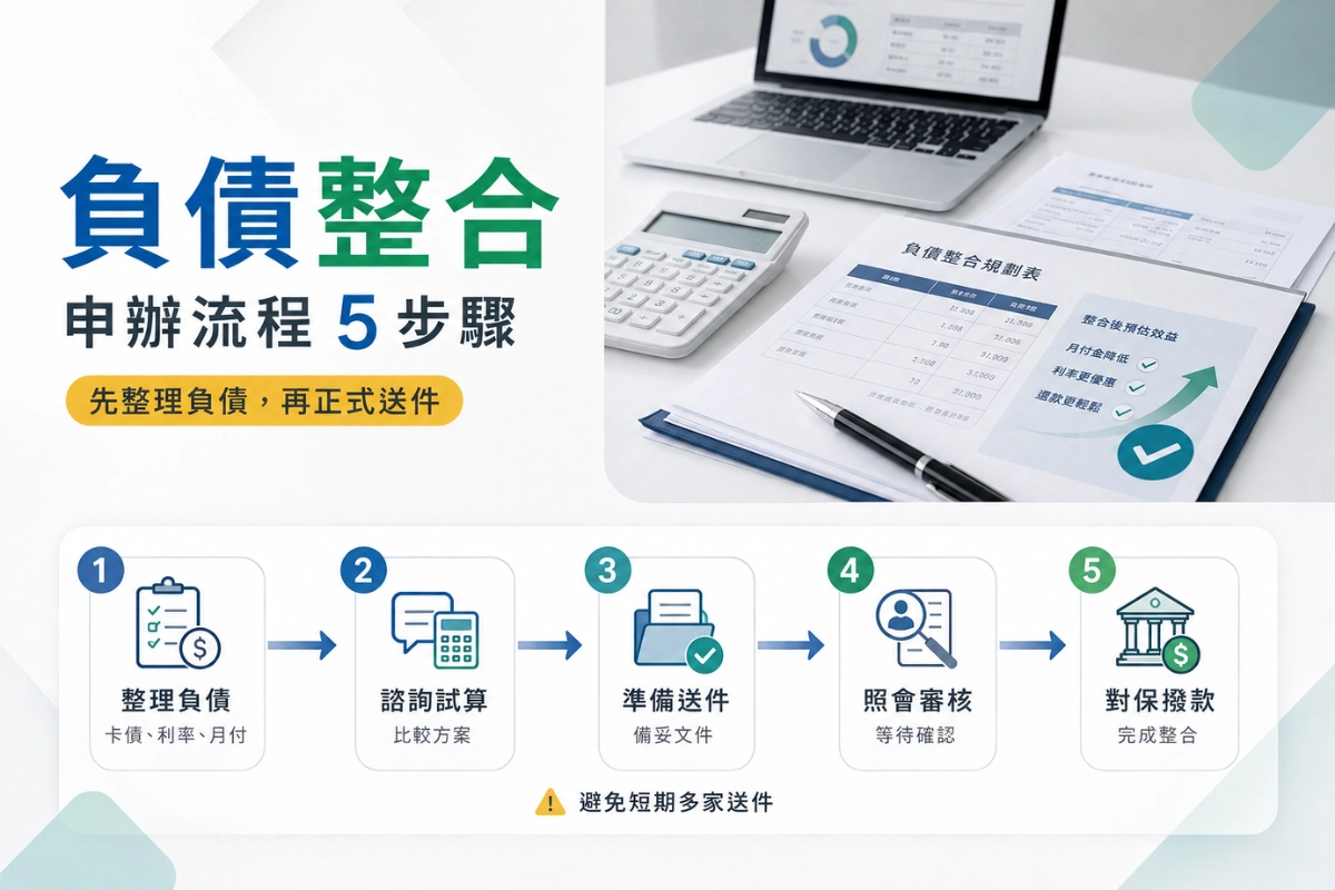 負債整合申辦流程五步驟