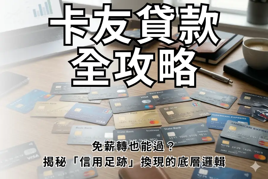 【2026卡友貸款全攻略】免薪轉也能過？揭秘「信用足跡」換現的底層邏輯