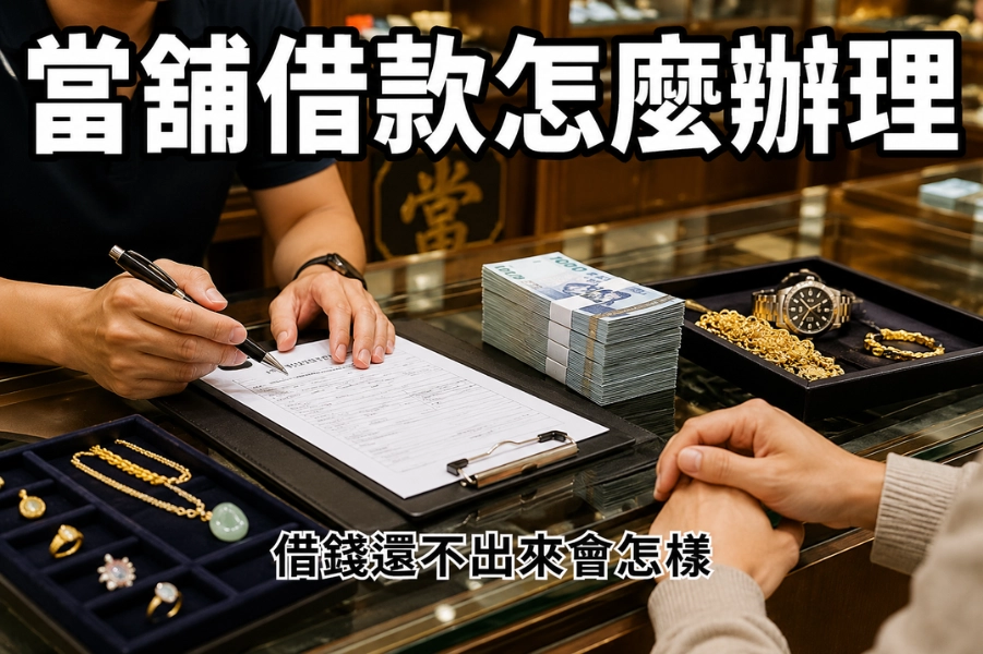 當舖借款怎麼辦理？借錢還不出來的話會怎樣？