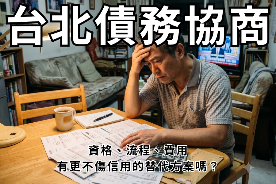 2026 台北債務協商｜資格、流程、費用，還有更不傷信用的替代方案